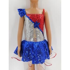 Dance Costume Leo's 61384-1 Medium Child Patriotic Jazz Tap Vintage